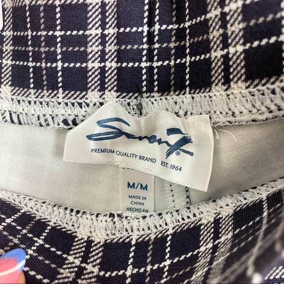 Seven 7 NWT Pull On Pointe Dandy Plaid Grey Skinny Legging Medium - Picture 6 of 10